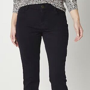 Liz Claiborne Women's Sara Mid Rise Slim Fit, Skinny Leg Jean / Black / Size: 6